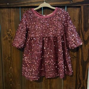 Marie Nicole sequin dress, NWT, mauve color